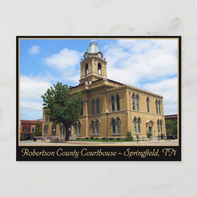 Robertson Landkreis Courthouse - Springfield, TN Postkarte (Vorderseite)