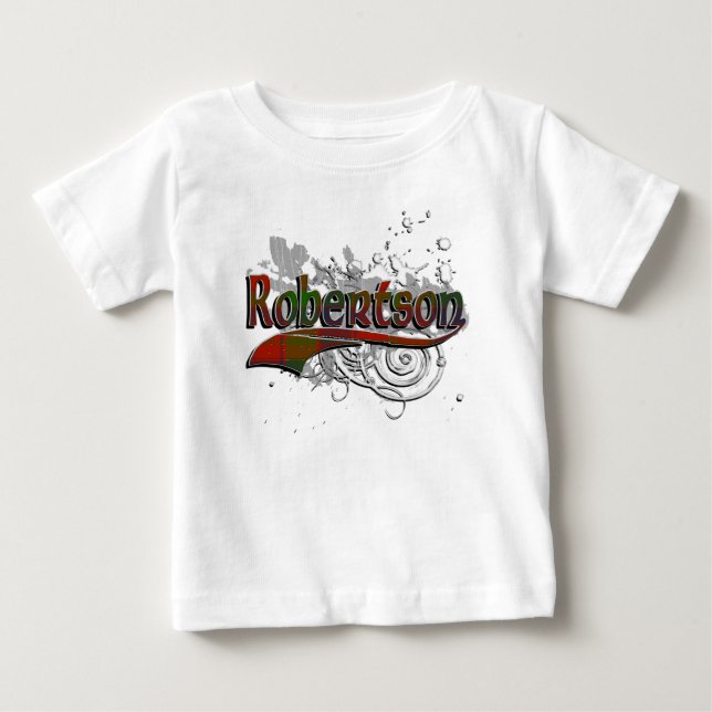 Robertson Tartan Grunge Baby T-shirt (Vorderseite)