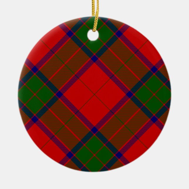 Robertson tartan rot kariert keramik ornament (Vorne)