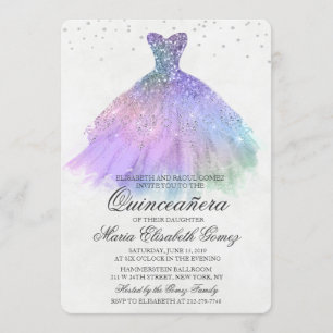 Robes de Quinceanera Pailletées Invitation Diamant