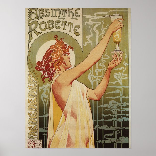 Robette Absinthe-Werbeplakat Poster (Vorne)