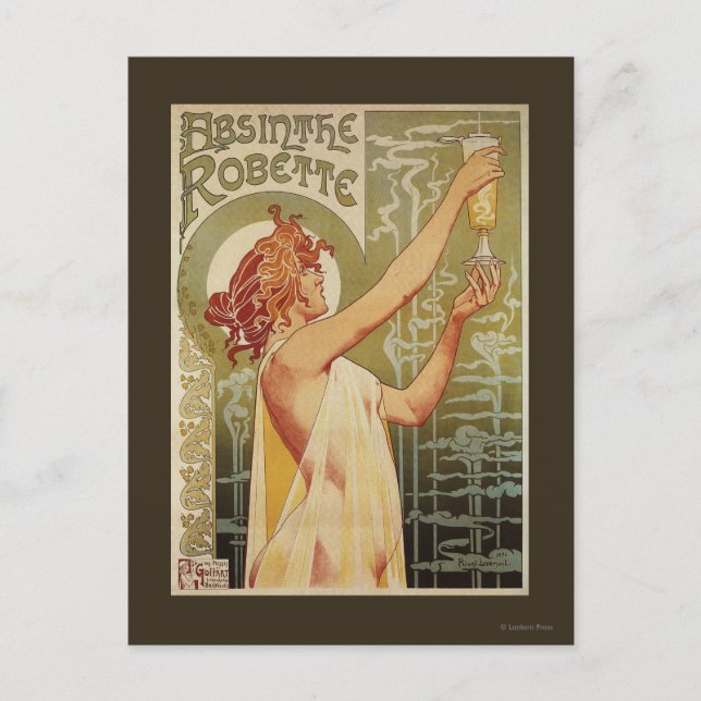 Robette Absinthe-Werbeposter Postkarte (Vorderseite)