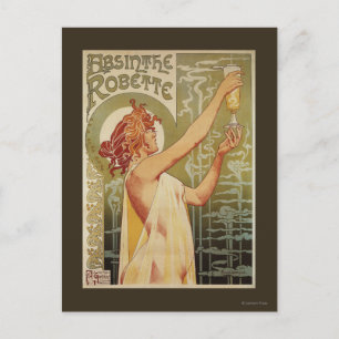 Robette Absinthe-Werbeposter Postkarte