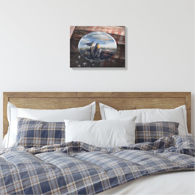 Robin 250yrs Branch Co MICH Leinwanddruck (Insitu (Schlafzimmer))