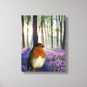 Robin à poitrine rouge pour toile enveloppée