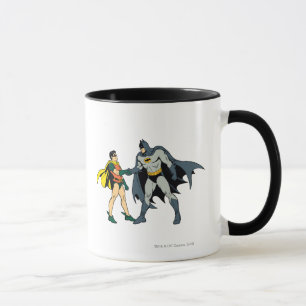 Robin And Batman Handshake Tasse