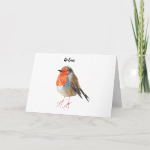 Robin Aquarell bemalt Vogel. Gute Karte. Karte