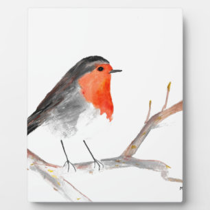 Robin Aquarell Weihnachten Winterfest niedlich Fotoplatte