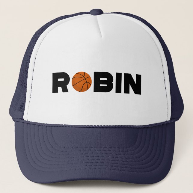 Robin Basketball Trucker Hat Truckerkappe (Vorderseite)