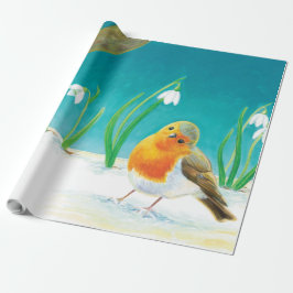 Robin Bird (Erithacus rubecula) Geschenkpapier