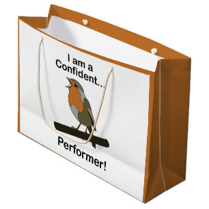 Robin Bird ich bin ein selbstsicherer Darsteller L Große Geschenktüte