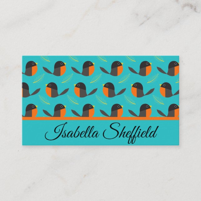 Robin Birds Business Card Visitenkarte (Vorderseite)