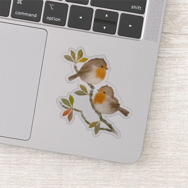 Robin Birds Custom-Cut Vinyl Stickers Aufkleber (Detail)