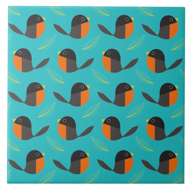 Robin Birds Fliese (Vorderseite)