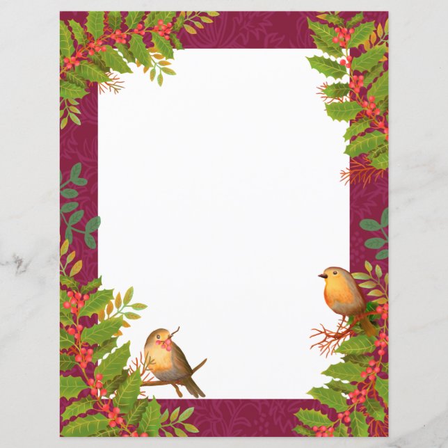 Robin Birds Holly Berry Wine (Vorderseite)