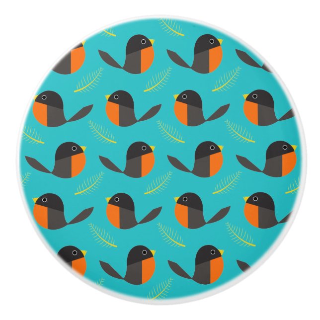 Robin Birds Keramikknauf (Vorderseite)