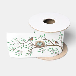 Robin Birds Nest Eggs Spring Baby Dusche Satinband