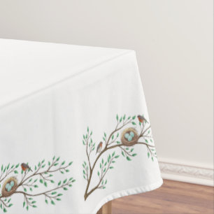 Robin Birds Nest Eggs Spring Baby Dusche Tischdecke