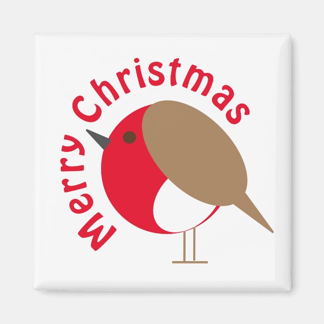 Robin Christmas Magnet (Vorne)