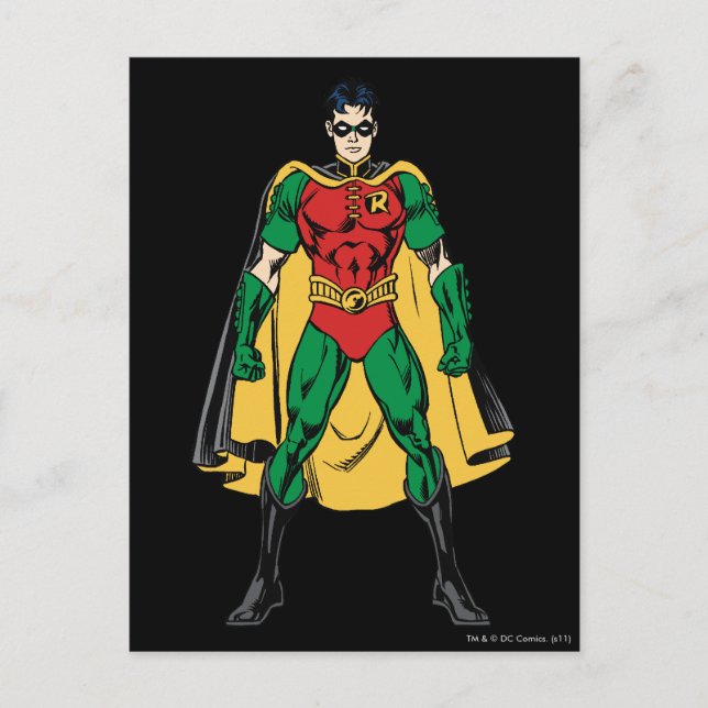 Robin Classic Stance Postkarte (Vorderseite)