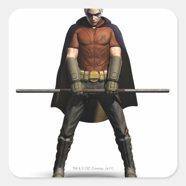 Robin Color Quadratischer Aufkleber (Vorderseite)