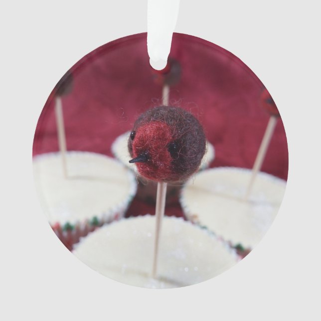 Robin Cupcakes Ornament (Vorderseite)