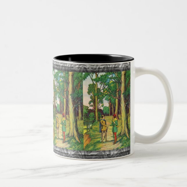 Robin De Bois Et Petite Mug De Café À Deux Tons (Droit)