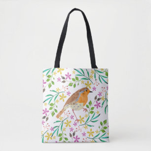 Robin der Vogel von Weihnachten Tasche