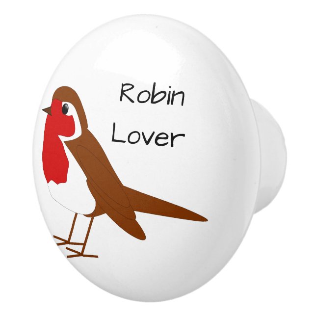 Robin Design Personalised Keramikknauf (Rechts)