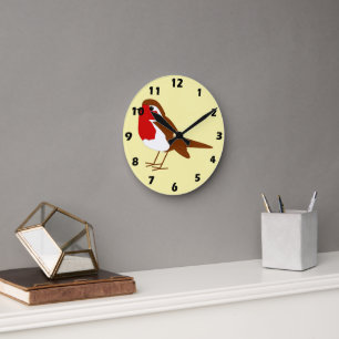 Robin-Design Runde Wanduhr