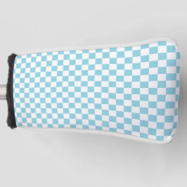 Robin Egg Blau mit weißem Quadrat Muster Golf Headcover