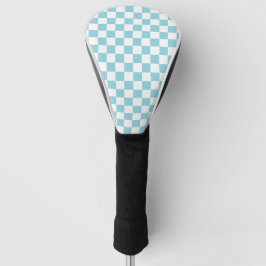 Robin Egg Blau mit weißem Quadrat Muster Golf Headcover