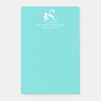 Robin Egg Blue Minimalistisch Swan Logo