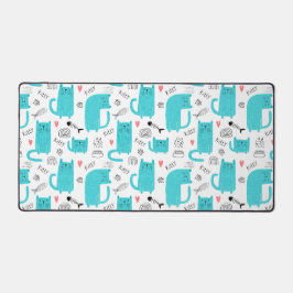Robin Egg Blue Niedlich Cat Pattern Schreibtischunterlage
