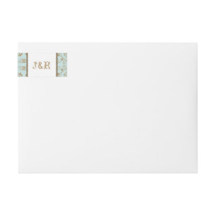 Robin Egg Blue und Gold Damask Wedding