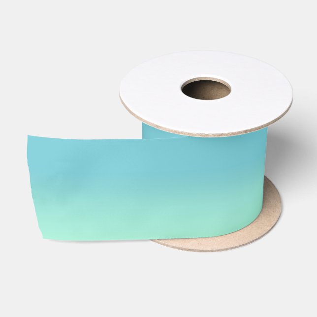 Robin Egg Blue und Mint Green Ombre Satinband (Spule)