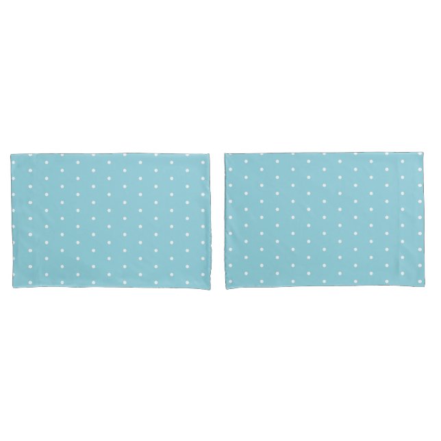 Robin Egg Blue with White Dots Standard Kissenbezug (Vorderseite-Set)