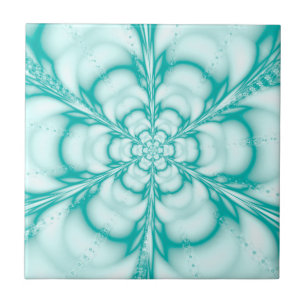 Robin Ei Blauer Floral Türkis Print Fliese