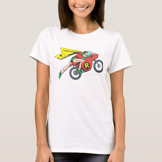 Robin & Fahrrad T-Shirt (Vorderseite)
