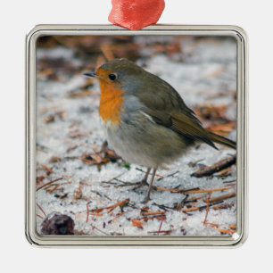 Robin-Flitter Ornament Aus Metall