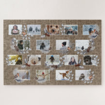 Robin Foto Collage Custom Rustic Kraft Paper Vogel