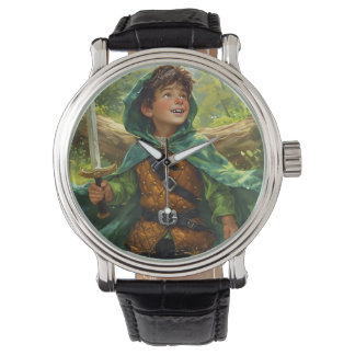 Robin Hood als Kind dargestellt Armbanduhr