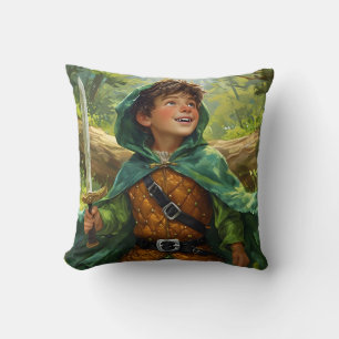 Robin Hood als Kind dargestellt Kissen