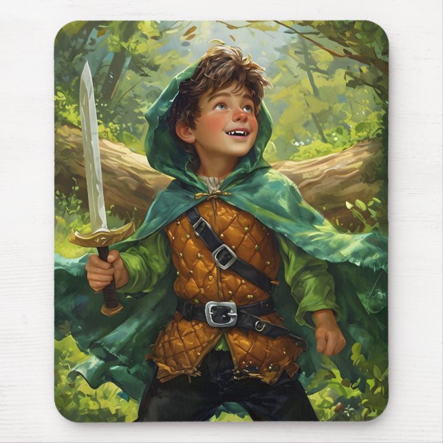 Robin Hood als Kind dargestellt Mousepad (Vorne)