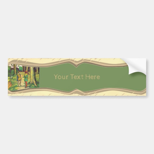 Robin Hood And Little John Bumper Sticker Autoaufkleber (Vorne)