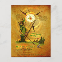 Robin Hood ermutigend Postcard