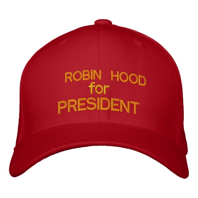 ROBIN HOOD FÜR PRÄSIDENT - Custom Baseball Cap Bestickte Baseballkappe (Vorderseite)