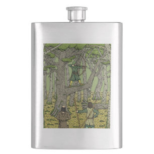 Robin Hood im Sherwood-Wald Flachmann