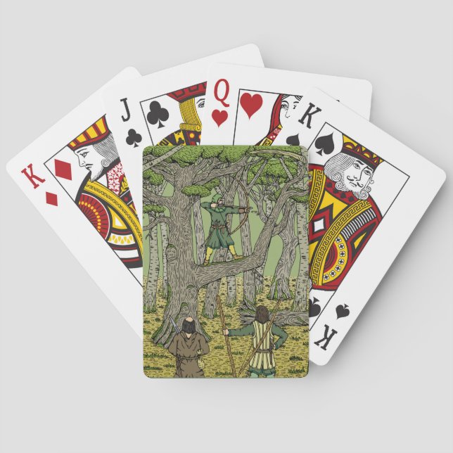 Robin Hood im Sherwood-Wald Spielkarten (Rückseite)