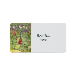 Robin Hood im Wald Adressaufkleber